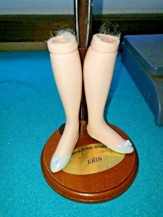 Vtg Porcelain Ceramic Doll Boudoir Lady Legs Large 5 " Gray Heel Shoes Restore
