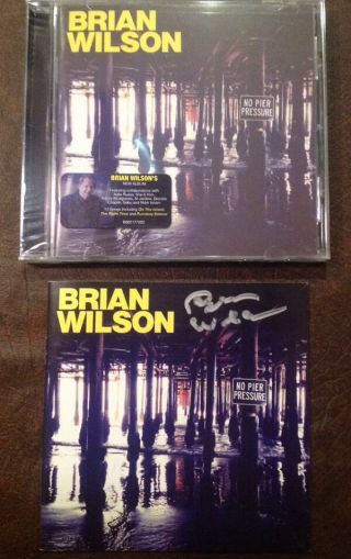Brian Wilson Signed No Pier Pressure Cd Beach Boys Legend Rare