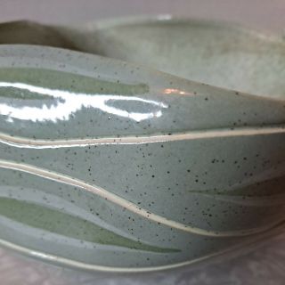 Vintage Red Wing Speckled Green Pottery Bowl 4001 MCM 2