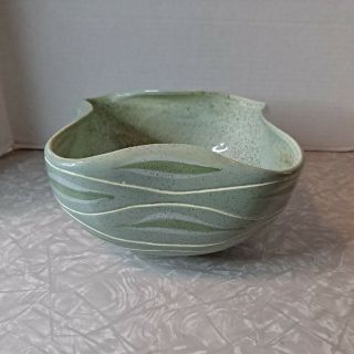 Vintage Red Wing Speckled Green Pottery Bowl 4001 MCM 3