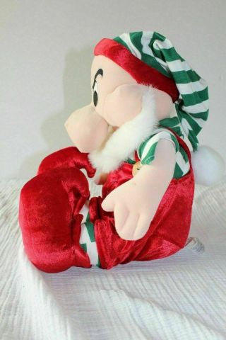 Disney Store Grumpy Snow White And The Seven Dwarfs Plush Christmas Elf Toys