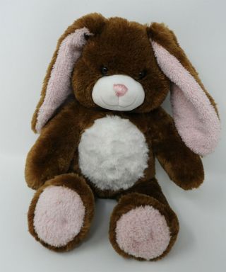 Build A Bear Bunny Rabbit Brown Pink White Sparkle 16 " Soft Toy Stuffed Animal
