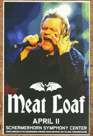 Meat Loaf Autographed Gig Poster Bat Out Of Hell,  Robert Paulsen Fight Club