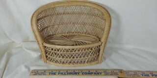 Wicker Rattan Loveseat Sofa Couch Doll/bear/toy/plant Stand