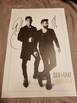 Signed Dan,  Shay Obsessed Poster Large Autographs 12x18 Vip Only Picture