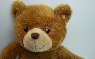 Plush Teddy Bear Russ Berrie Applause Brown Toy 2010 Stuffed Animal 14 