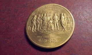 United States Philladelphia 1976 Brass Bicentennial Coin Token Medal Vg Cnd