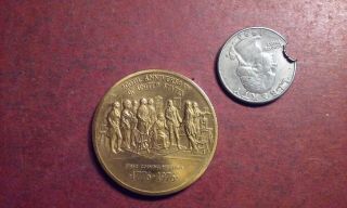United States PHILLADELPHIA 1976 Brass Bicentennial Coin Token Medal VG Cnd 3