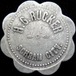 1947 Schram City Illinois Good For Token H G Rucker
