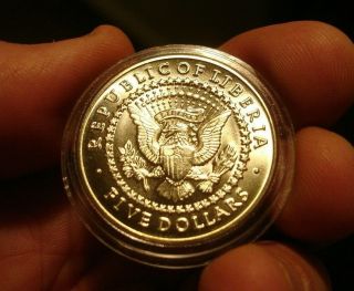 2000 George Washington Us Token Republic Of Liberia Coin Medal Liberty Eagle