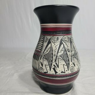 Paul Lansing Hand Etched Authentic Navajo Native American Pottery Kokopelli 7 