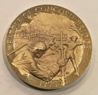 Longines Battle Of Concord Bridge American Revolutionary War Coin Medal