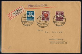 Danzig Scott 188,  219 - 220 On Registered Cover To Germany