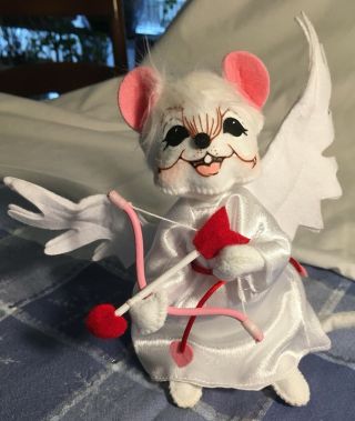 2013 Annalee Doll Valentine Angel Mouse Cupid With Bow & Arrow Great
