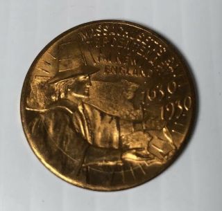 Old Massachusetts Bay Tercentenary Medal Vintage 1930