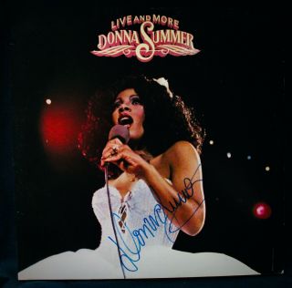 Donna Summer Autographed Live And More Double Album Disco Queen Sex Symbol