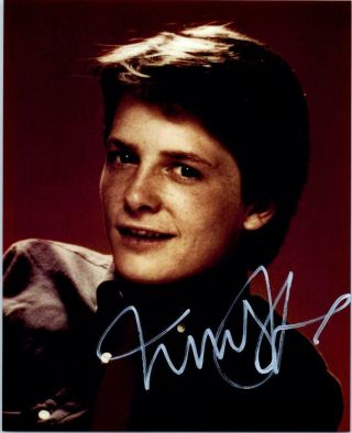 Michael J Fox Signed 8x10 Picture Autographed Photo With