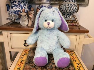 Build A Bear Bunny Rabbit Blue Purple Sparkle Plush 18 " Soft Toy Stuffed Animal