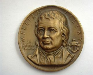 Rhode Island Medallic Art Co.  William Ellery Gem Uncirculated 20.  5g 32.  43mm