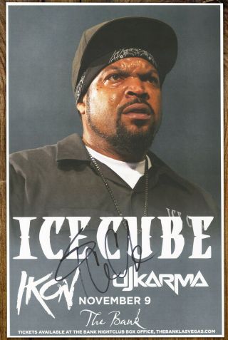 Ice Cube Autographed Gig Poster Nwa