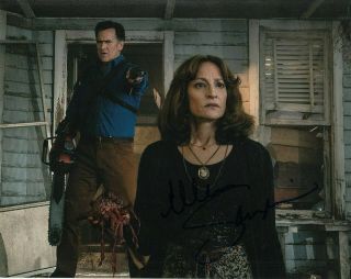 Ellen Sandweiss Signed (ash Vs Evil Dead) Horror Movie 8x10 Photo Cheryl W/coa B