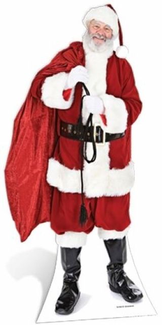 Santa With Sack Of Toys Cardboard Cutout Figure 180cm Tall - Xmas Party Fun