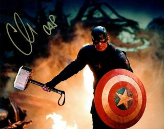 Chris Evans Avengers Captain America Autograph 8x10 Photo Signed