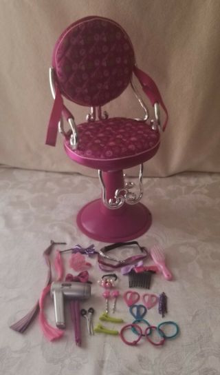 Our Generation Doll Hair Style Chair And Accessories