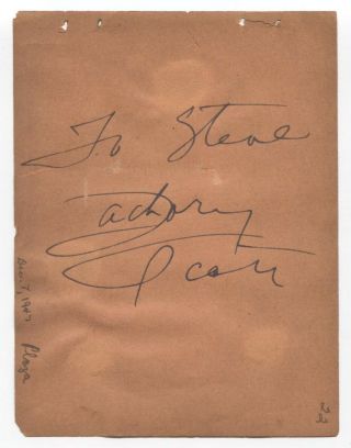 Zachary Scott Signed Album Page Vintage Autographed Signature Actor