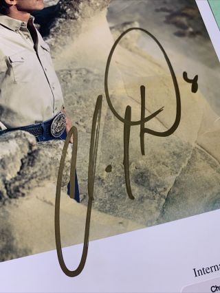RARE Country Music star Chris LeDoux Signed Autograph 8x10 Photo color 2
