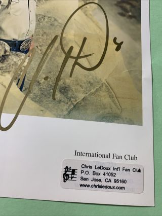 RARE Country Music star Chris LeDoux Signed Autograph 8x10 Photo color 3