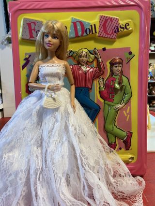 Tara Toy Fashion Doll Case - Barbie Bride With Barbie Clothes And Shoes