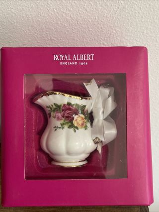 Royal Albert England 2011 Old Country Roses Bone China Pitcher Mini Miniature