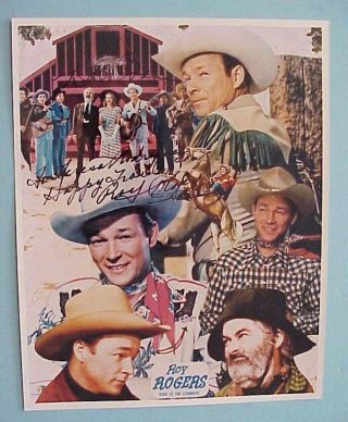 Roy Rogers & Dale Evans Hand Signed / Autographed Full Color 8x10 Photo Collage