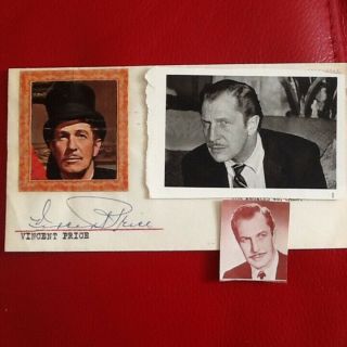 Vincent Price Signed Autograph 1963 Envelope Actor Villians Horror Films The Fly