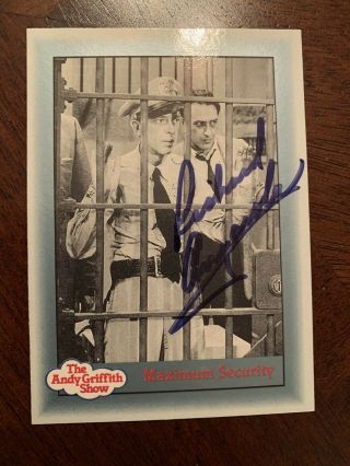 Richard Angarola “detective” The Andy Griffith Show Autographed Trading Card