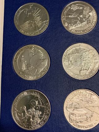 Complete Set6 1981 Los Angeles Bicentennial Birthday Dollars Proouncirculated