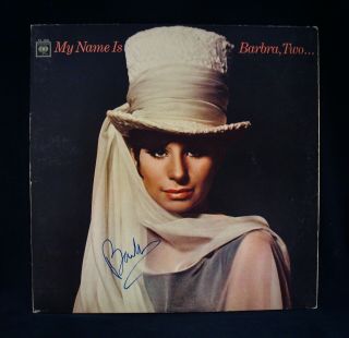 Barbra Streisand Autographed My Name Is Barbra,  Two Album Mono Recording