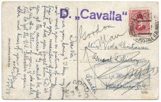 Egypt,  Italy,  1935 Ppc To Canada W/auscania Italian Ship Cds