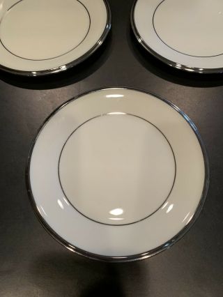 8 Lenox Solitaire Platinum Band Bread & Butter Plates NWT 6 3/8” 3