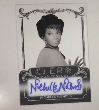 Nichelle Nichols 2017 Leaf Pop Century Clear Gray Autograph Auto Sp Star Trek