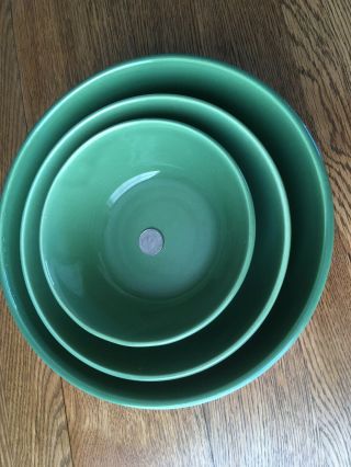 Bauer Pottery Monterey Moderne Bowls Set Of Three Graduated Sizes