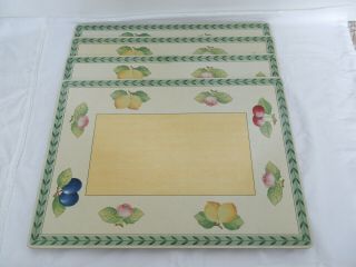Villeroy & Boch French Garden Fleurence 4 Placemats Cork Backed 16 " X 11 "