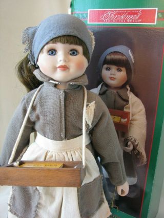 Vtg Little Match Girl Doll & Orig Box House Of Lloyd Christmas Around The World