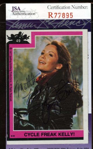 Jaclyn Smith Hand Signed Jsa Topps Charlies Angels Card 49 Autographed Authentic