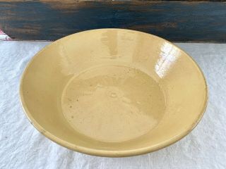 Early Antique Primitive Yellow Ware Nappie Yelloware 11 "