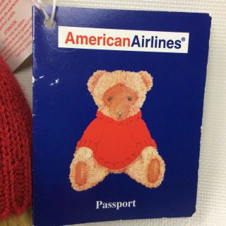 Russ American Airlines Franklin T Bear with Passport Red Sweater 3