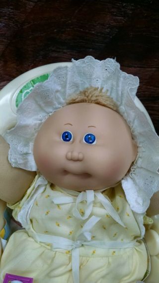 Cabbage Patch Kids Preemie,  Coleco,  Blue Eyes,  Certificate,  Seat 2