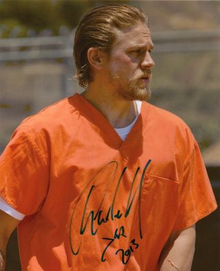 Sons Of Anarchy Charlie Hunnam Signed Autographed Rare Photo
