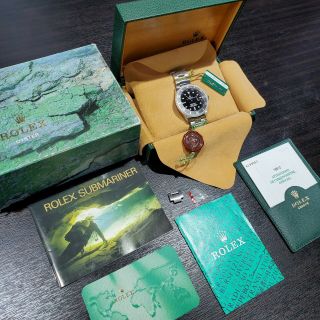 Rolex Submariner 16610 Unpolished & Complete.  Box,  Papers,  Booklets,  Everything